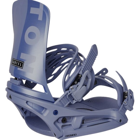 NEW $280 Burton Cartel EST Snowboard Bindings! Large Purple Blue Fit Sizes 10 up - Picture 1 of 6